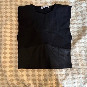 Zara Black Crop Top for Women